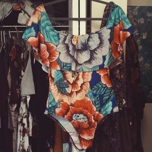 Off the Shoulder one piece swimsuit